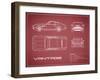 Aston V8 Vantage-Maroon-Mark Rogan-Framed Art Print