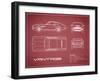 Aston V8 Vantage-Maroon-Mark Rogan-Framed Art Print