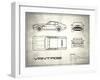 Aston V8 Vantage White-Mark Rogan-Framed Art Print