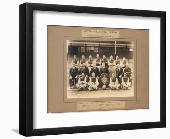 Aston Villa F.C., 1937-38, League Champions, Division 2-English School-Framed Giclee Print