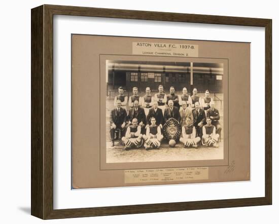 Aston Villa F.C., 1937-38, League Champions, Division 2-English School-Framed Giclee Print