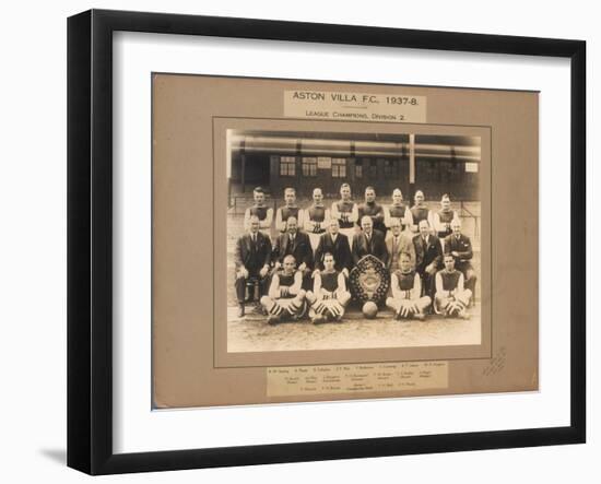 Aston Villa F.C., 1937-38, League Champions, Division 2-English School-Framed Giclee Print