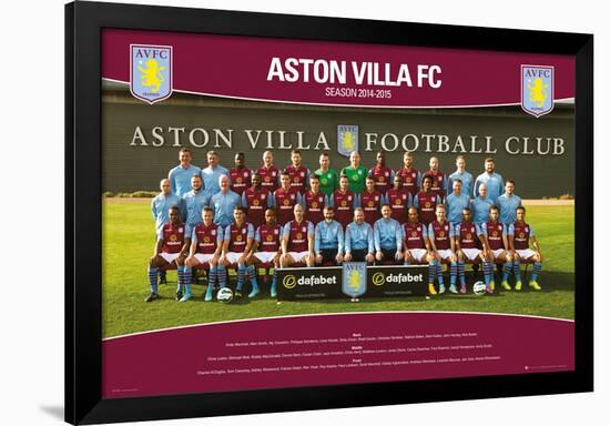 Aston Villa Team Photo 14/15-null-Framed Poster