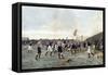 Aston Villa V Sunderland, 1893-Thomas Marie Madawaska Hemy-Framed Stretched Canvas