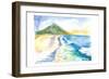 Astonishing Achill Island Beach Scene with Slievemore in Ireland-M. Bleichner-Framed Art Print