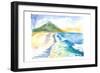 Astonishing Achill Island Beach Scene with Slievemore in Ireland-M. Bleichner-Framed Art Print