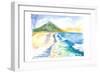 Astonishing Achill Island Beach Scene with Slievemore in Ireland-M. Bleichner-Framed Art Print