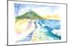 Astonishing Achill Island Beach Scene with Slievemore in Ireland-M. Bleichner-Mounted Art Print