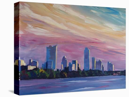 Astonishing Austin Texas Skyline At Dusk-Markus Bleichner-Stretched Canvas