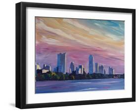 Astonishing Austin Texas Skyline At Dusk-Markus Bleichner-Framed Art Print