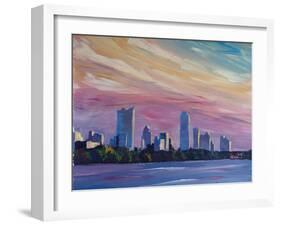 Astonishing Austin Texas Skyline At Dusk-Markus Bleichner-Framed Art Print