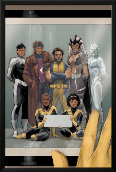 Astonishing X-Men #68 Cover: Wolverine, Gambit, Warbird, Iceman, Northstar, Reyes, Cecilia, Karma-Phil Noto-Lamina Framed Poster