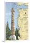 Astoria Column, Oregon - Nautical Chart-Lantern Press-Framed Art Print