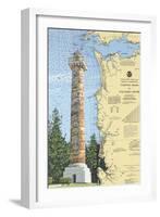 Astoria Column, Oregon - Nautical Chart-Lantern Press-Framed Art Print