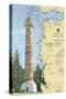 Astoria Column, Oregon - Nautical Chart-Lantern Press-Stretched Canvas