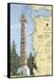 Astoria Column, Oregon - Nautical Chart-Lantern Press-Framed Stretched Canvas