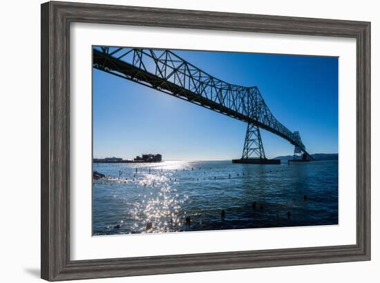 Astoria-Megler Bridge over the Columbia River, Astoria, Oregon-Mark A Johnson-Framed Photographic Print