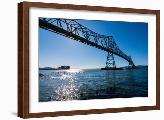 Astoria-Megler Bridge over the Columbia River, Astoria, Oregon-Mark A Johnson-Framed Photographic Print