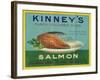 Astoria, Oregon - Kinney's Salmon Case Label-Lantern Press-Framed Art Print