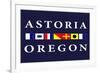 Astoria, Oregon - Nautical Flags-Lantern Press-Framed Art Print