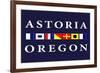 Astoria, Oregon - Nautical Flags-Lantern Press-Framed Premium Giclee Print