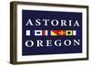 Astoria, Oregon - Nautical Flags-Lantern Press-Framed Art Print