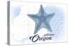 Astoria, Oregon - Starfish - Blue - Coastal Icon-Lantern Press-Stretched Canvas