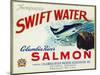 Astoria, Oregon - Thompson's Swift Water Salmon Label-Lantern Press-Mounted Art Print