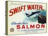 Astoria, Oregon - Thompson's Swift Water Salmon Label-Lantern Press-Stretched Canvas