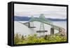 Astoria, Oregon, USA. The Astoria-Megler bridge across the Columbia River.-Emily Wilson-Framed Stretched Canvas