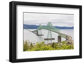 Astoria, Oregon, USA. The Astoria-Megler bridge across the Columbia River.-Emily Wilson-Framed Photographic Print