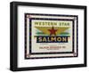 Astoria, Oregon - Western Star Salmon Case Label-Lantern Press-Framed Art Print