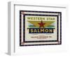 Astoria, Oregon - Western Star Salmon Case Label-Lantern Press-Framed Art Print