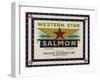 Astoria, Oregon - Western Star Salmon Case Label-Lantern Press-Framed Art Print