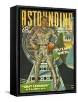 Astounding Science Fiction, Visions of the Future, Space Pulp Fiction Magazine, USA, 1939-null-Framed Stretched Canvas