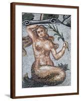 Astral Sign of Virgo in Mosaic in Galleria Umberto, Naples, Campania, Italy, Europe-null-Framed Photographic Print