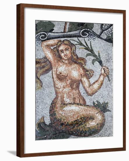 Astral Sign of Virgo in Mosaic in Galleria Umberto, Naples, Campania, Italy, Europe-null-Framed Photographic Print