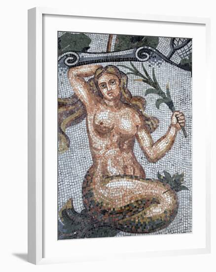 Astral Sign of Virgo in Mosaic in Galleria Umberto, Naples, Campania, Italy, Europe-null-Framed Photographic Print