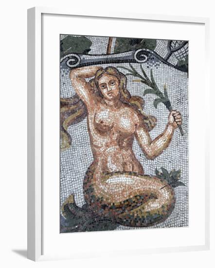 Astral Sign of Virgo in Mosaic in Galleria Umberto, Naples, Campania, Italy, Europe-null-Framed Photographic Print
