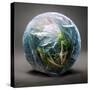 Astro Cruise 15 - Earth Wrapped in a Plastic Bag-Ben Heine-Stretched Canvas