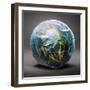 Astro Cruise 15 - Earth Wrapped in a Plastic Bag-Ben Heine-Framed Giclee Print