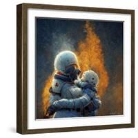 Astro Cruise 6 - True love means never abandoning someone-Ben Heine-Framed Giclee Print