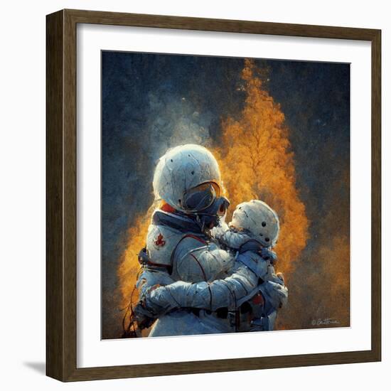 Astro Cruise 6 - True love means never abandoning someone-Ben Heine-Framed Giclee Print