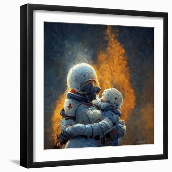 Astro Cruise 6 - True love means never abandoning someone-Ben Heine-Framed Giclee Print