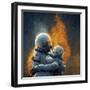 Astro Cruise 6 - True love means never abandoning someone-Ben Heine-Framed Giclee Print