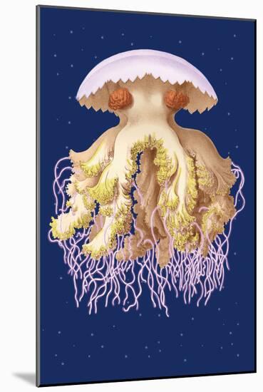 Astro-Jellyfish-Ernst Haeckel-Mounted Art Print