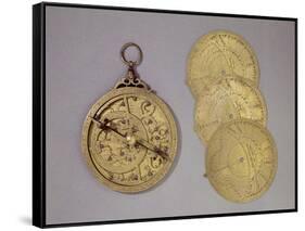 Astrolabe, 1216-Abu Bakr Ibn Jusuf-Framed Stretched Canvas