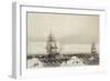 Astrolabe and Zelee Ships Arriving in Adelie Land During Dumont D'Urville's Expedition in Antarctic-null-Framed Giclee Print