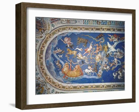 Astrological Ceiling, in the Sala Del Mappamondo-Giovanni De' Vecchi-Framed Giclee Print