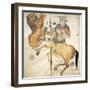 Astrological Image: a Centaur and a Lion-null-Framed Giclee Print